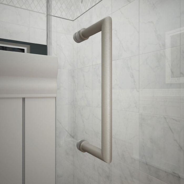 DreamLine D33072R-04 Unidoor-X 54"W x 72"H Frameless Hinged Shower Door in Brushed Nickel