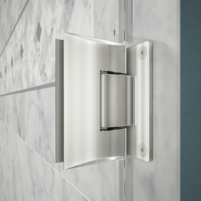 DreamLine SHDR-20417210-01 Unidoor 41-42"W x 72"H Frameless Hinged Shower Door with Support Arm in Chrome - Bath4All