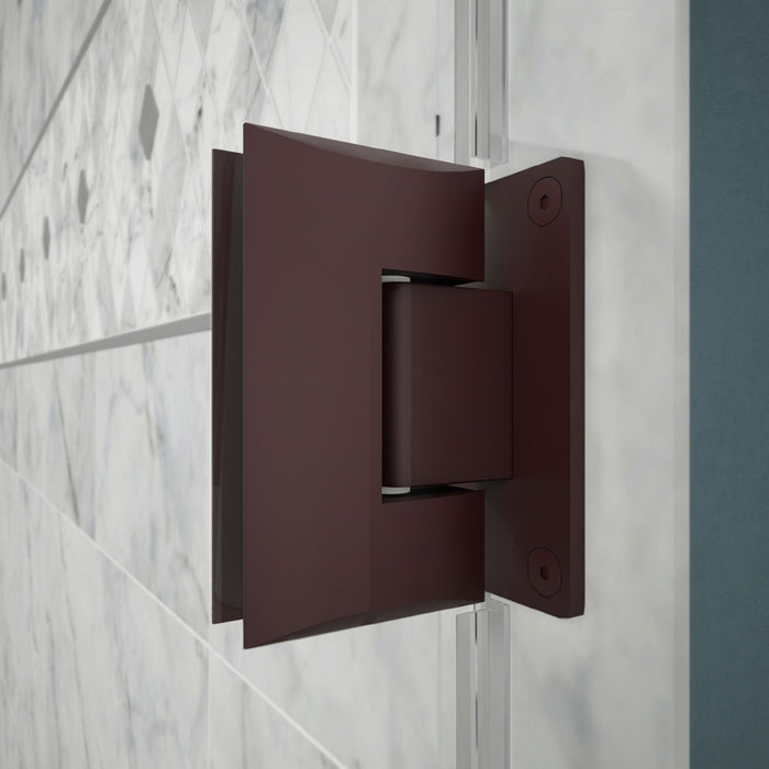 DreamLine SHEN-24355340-06 Unidoor Plus 35 1/2"W x 34 3/8"D x 72"H Frameless Hinged Shower Enclosure in Oil Rubbed Bronze