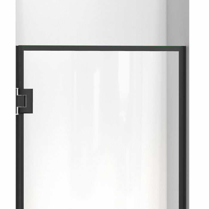 Dreamline SHDR-202472E-09 Unidoor Edge 24"W x 72"H Frameless Hinged Shower Door in Satin Black