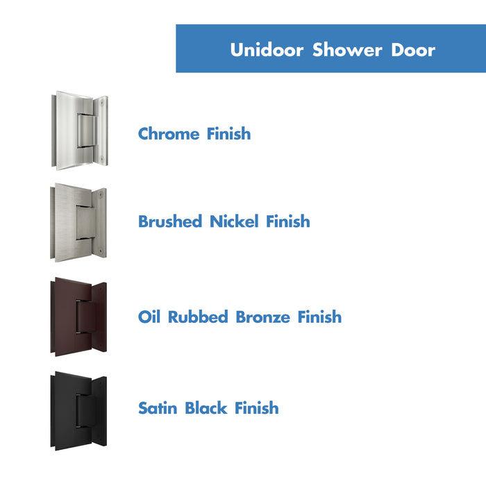 DreamLine SHEN-24355340-06 Unidoor Plus 35 1/2"W x 34 3/8"D x 72"H Frameless Hinged Shower Enclosure in Oil Rubbed Bronze