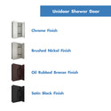 DreamLine SHDR-20357210-06 Unidoor 35-36"W x 72"H Frameless Hinged Shower Door in Oil Rubbed Bronze - Bath4All
