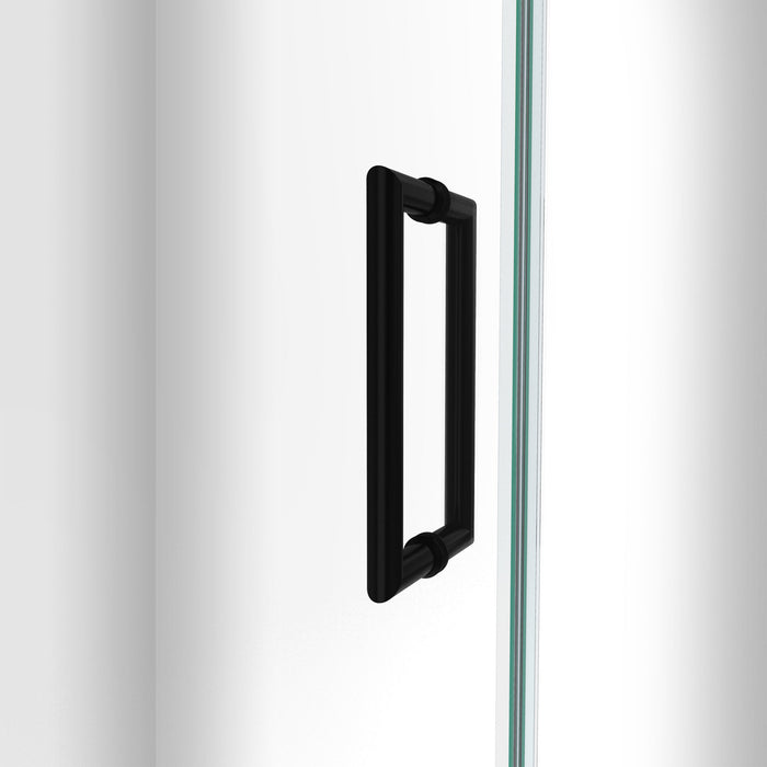 DreamLine SHDR-2042722-09 Unidoor-LS 42-43"W x 72"H Frameless Hinged Shower Door in Satin Black