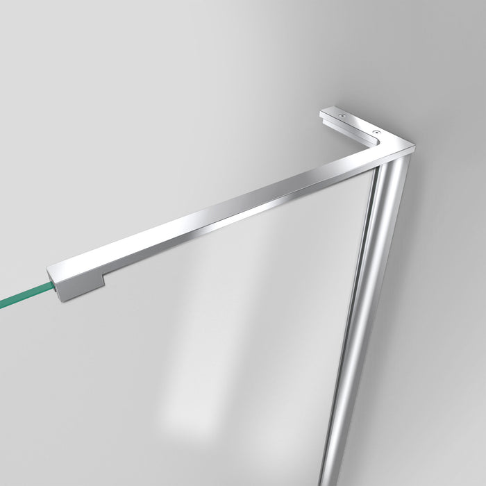 DreamLine SHDR-2054722-01 Unidoor-LS 54-55"W x 72"H Frameless Hinged Shower Door in Chrome
