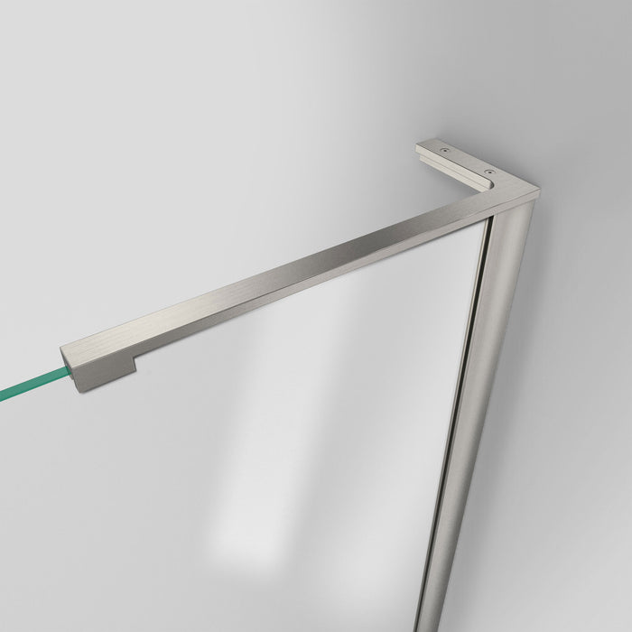 DreamLine SHDR-2050722-04 Unidoor-LS 50-51"W x 72"H Frameless Hinged Shower Door in Brushed Nickel