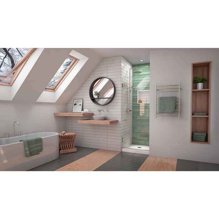 DreamLine SHDR-2026722-04 Unidoor-LS 26"W x 72"H Frameless Hinged Shower Door in Brushed Nickel