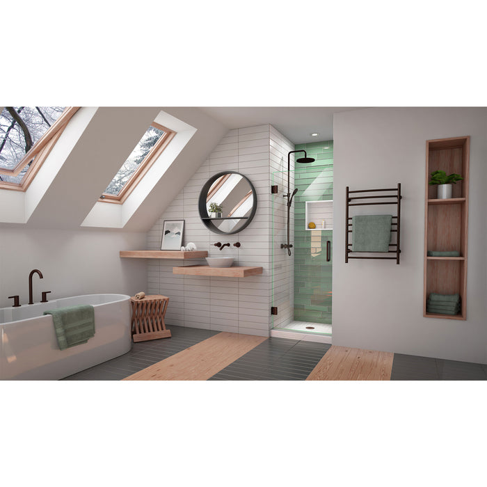 DreamLine SHDR-2026722-06 Unidoor-LS 26"W x 72"H Frameless Hinged Shower Door in Oil Rubbed Bronze