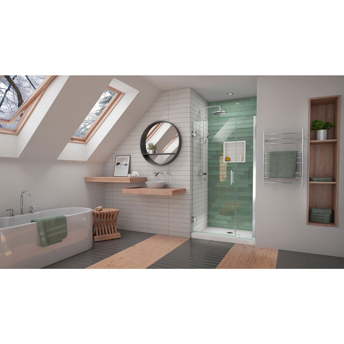 DreamLine SHDR-2038722-01 Unidoor-LS 38-39"W x 72"H Frameless Hinged Shower Door in Chrome