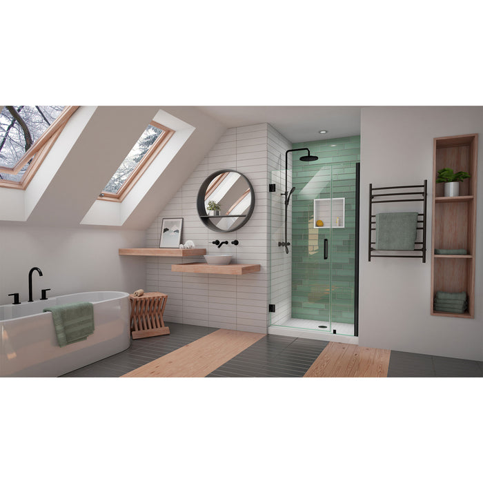 DreamLine SHDR-2040722-09 Unidoor-LS 40-41"W x 72"H Frameless Hinged Shower Door in Satin Black