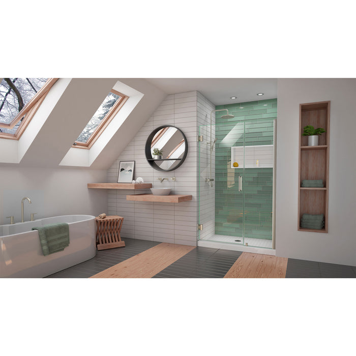 DreamLine SHDR-2047722-04 Unidoor-LS 47-48"W x 72"H Frameless Hinged Shower Door in Brushed Nickel