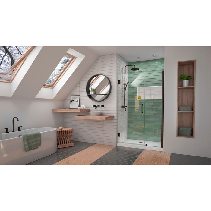 DreamLine SHDR-2041723-06 Unidoor-LS 41-42"W x 72"H Frameless Hinged Shower Door in Oil Rubbed Bronze