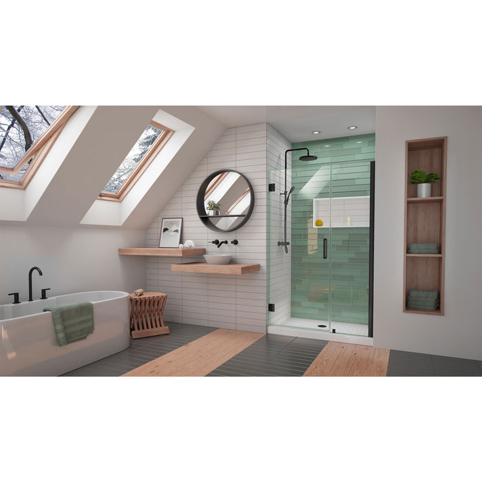 DreamLine SHDR-2044722-09 Unidoor-LS 44-45"W x 72"H Frameless Hinged Shower Door in Satin Black
