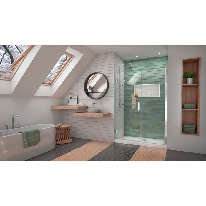DreamLine SHDR-2054722-01 Unidoor-LS 54-55"W x 72"H Frameless Hinged Shower Door in Chrome