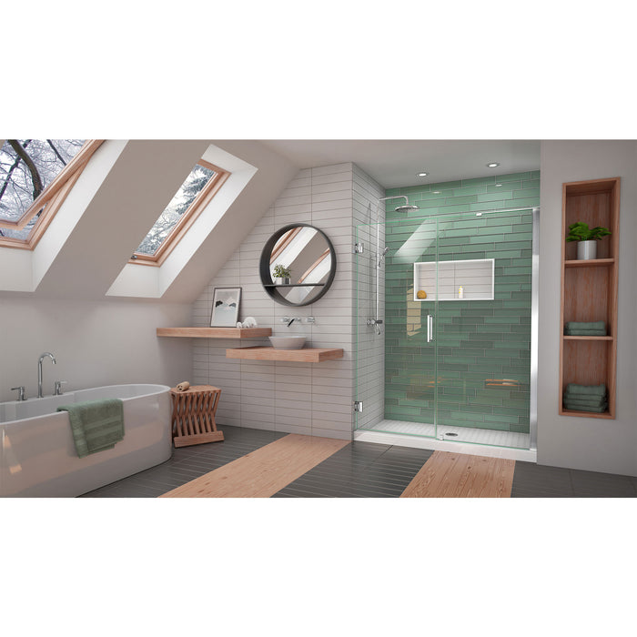 DreamLine SHDR-2053723-01 Unidoor-LS 53-54"W x 72"H Frameless Hinged Shower Door in Chrome