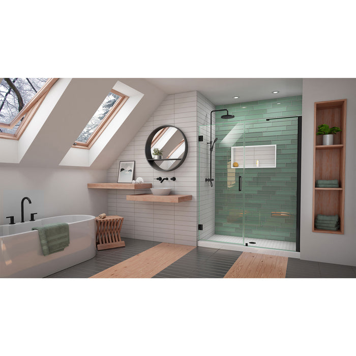 DreamLine SHDR-2054723-09 Unidoor-LS 54-55"W x 72"H Frameless Hinged Shower Door in Satin Black