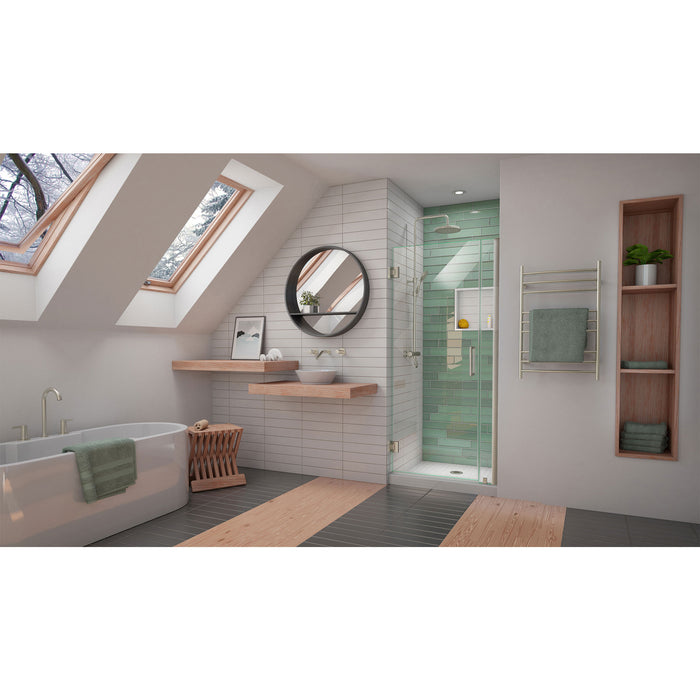 DreamLine SHDR-2034722-04 Unidoor-LS 34-35"W x 72"H Frameless Hinged Shower Door in Brushed Nickel
