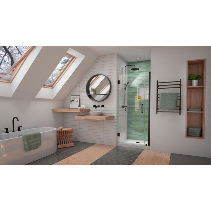 DreamLine SHDR-2029723-06 Unidoor-LS 29-30"W x 72"H Frameless Hinged Shower Door in Oil Rubbed Bronze