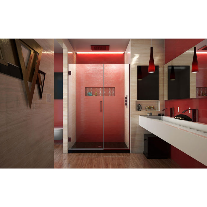 DreamLine SHDR-244507210-06 Unidoor Plus 45-45 1/2"W x 72"H Frameless Hinged Shower Door in Oil Rubbed Bronze