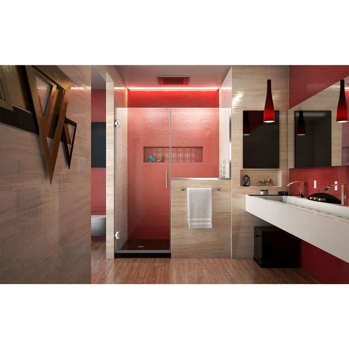 DreamLine SHDR-24232434-01 Unidoor Plus 47-47 1/2"W x 72"H Frameless Hinged Shower Door with 34" Half Panel in Chrome
