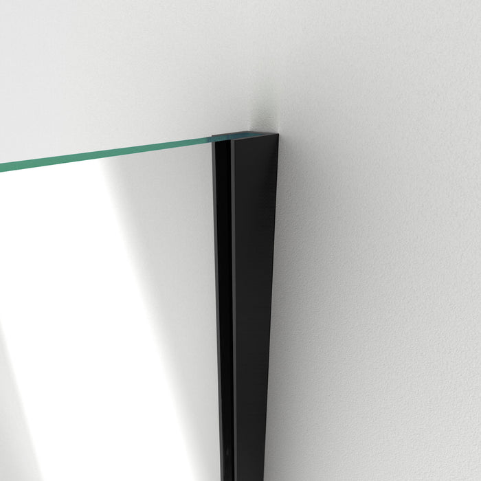 DreamLine SHEN-2428303630-09 Unidoor Plus 58"W x 30 3/8"D x 72"H Frameless Hinged Shower Enclosure in Satin Black