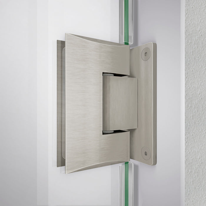 DreamLine SHDR-2045722-04 Unidoor-LS 45-46"W x 72"H Frameless Hinged Shower Door in Brushed Nickel