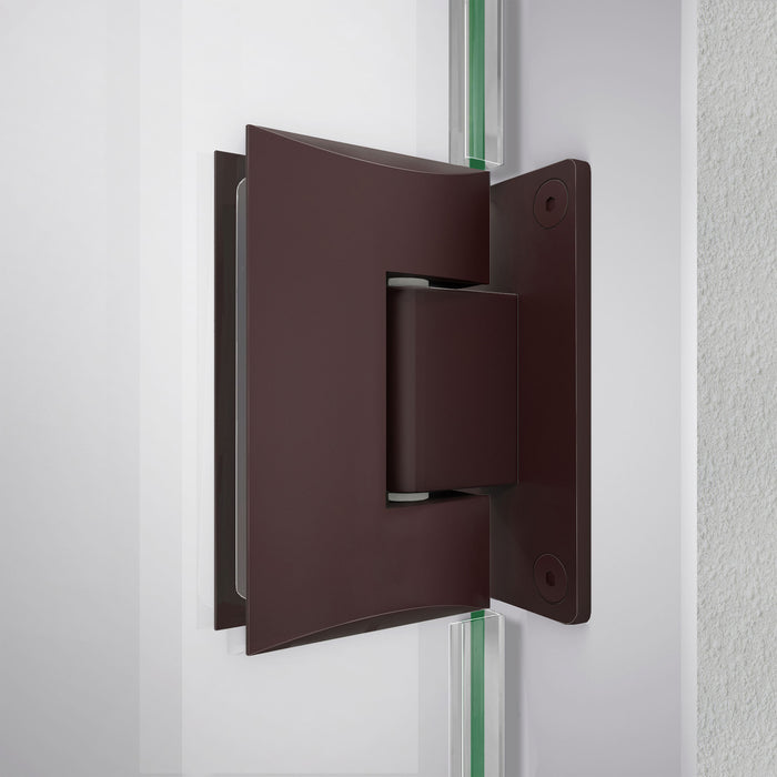 DreamLine SHDR-2040722-06 Unidoor-LS 40-41"W x 72"H Frameless Hinged Shower Door in Oil Rubbed Bronze