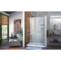 DreamLine SHDR-20477210S-04 Unidoor 47-48"W x 72"H Frameless Hinged Shower Door with Shelves in Brushed Nickel - Bath4All