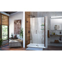 DreamLine SHDR-20457210S-06 Unidoor 45-46"W x 72"H Frameless Hinged Shower Door with Shelves in Oil Rubbed Bronze - Bath4All