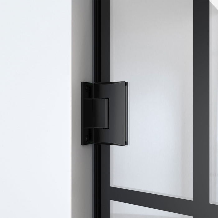 DreamLine SHDR-2424720-89 Unidoor Toulon 24"W x 72"H Frameless Hinged Shower Door in Satin Black