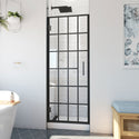 DreamLine SHDR-2424720-89 Unidoor Toulon Frameless Hinged Shower Door in Satin Black