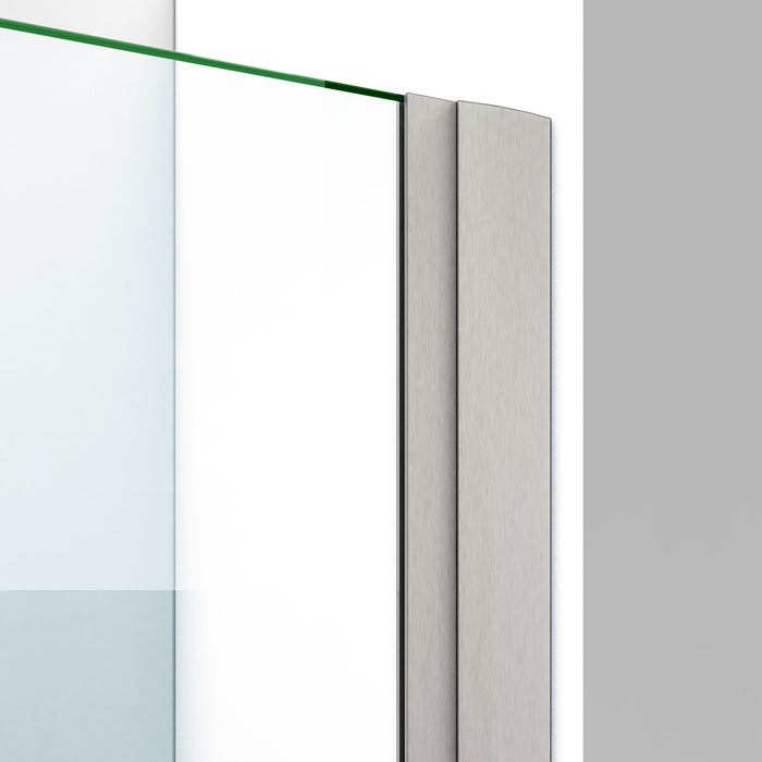DreamLine SHDR-4330300-04 Elegance-LS 58 1/2 - 60 1/2"W x 72"H Frameless Pivot Shower Door in Brushed Nickel