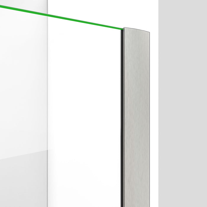 DreamLine SHDR-4327300-04 Elegance-LS 55 - 57"W x 72"H Frameless Pivot Shower Door in Brushed Nickel