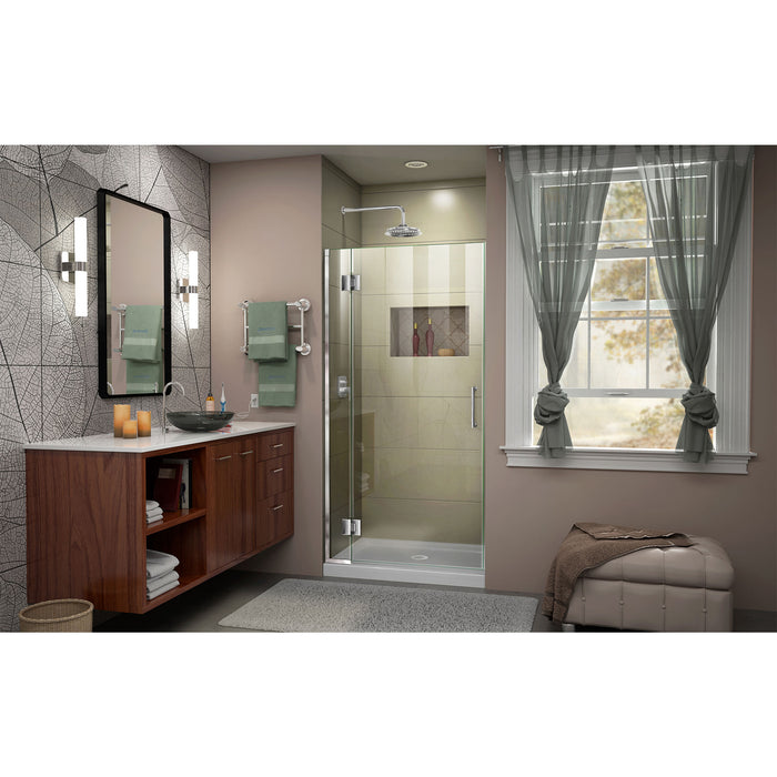 DreamLine D12372-01 Unidoor-X 29"W x 72"H Frameless Hinged Shower Door in Chrome