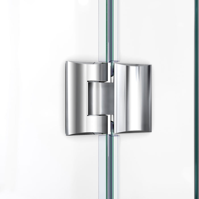 DreamLine D1252272-01 Unidoor-X 53-53 1/2"W x 72"H Frameless Hinged Shower Door in Chrome