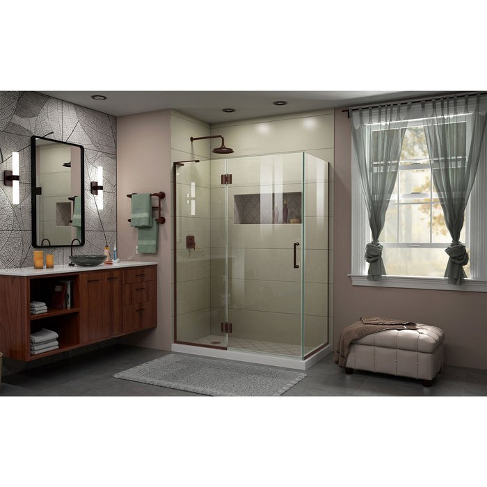 DreamLine E32430L-06 Unidoor-X 48 3/8"W x 30"D x 72"H Frameless Hinged Shower Enclosure in Oil Rubbed Bronze