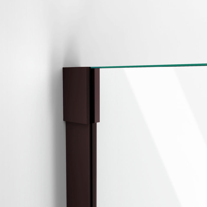 DreamLine D1272272-06 Unidoor-X 55-55 1/2"W x 72"H Frameless Hinged Shower Door in Oil Rubbed Bronze