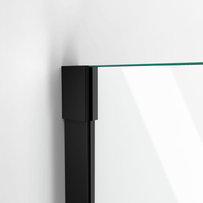 DreamLine D1273634-09 Unidoor-X 69-69 1/2"W x 72"H Frameless Hinged Shower Door in Satin Black