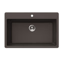 Houzer V-300 MOCHA Quartztone 33" Mocha Granite Composite Topmount Single Bowl Kitchen Sink