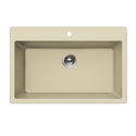 Houzer V-300 SAND Quartztone 33" Sand Granite Composite Topmount Single Bowl Kitchen Sink