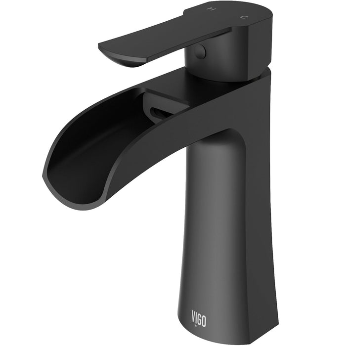 Vigo VG01041MB Paloma Single-Handle Waterfall Bathroom Sink Faucet in Matte Black