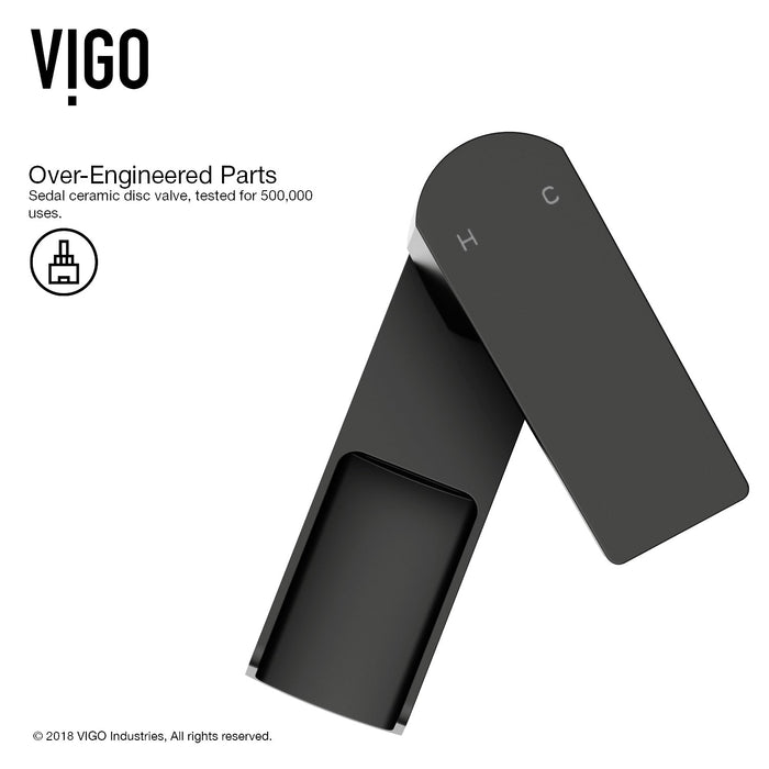 Vigo VG01042MB Ileana Single-Handle Waterfall Bathroom Sink Faucet in Matte Black