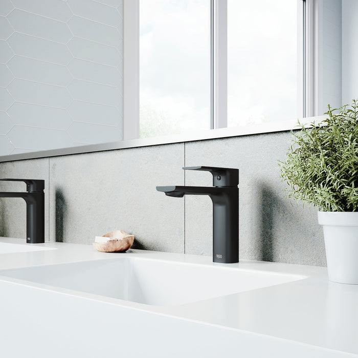 Vigo VG01043MB Davidson Single-Handle Single-Hole Bathroom Sink Faucet in Matte Black