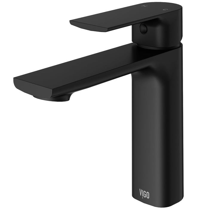 Vigo VG01043MB Davidson Single-Handle Single-Hole Bathroom Sink Faucet in Matte Black