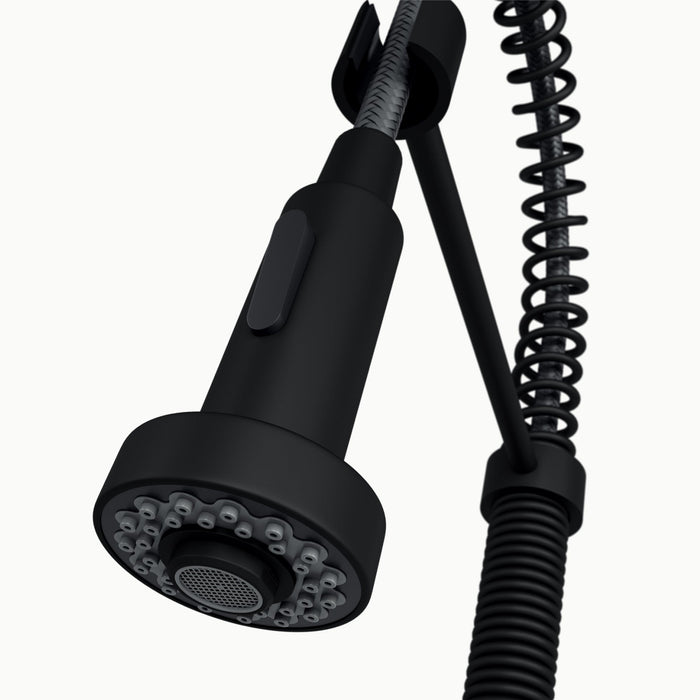 Vigo VG02001MB Edison Single-Handle Spring Pull-Down Kitchen Faucet in Matte Black