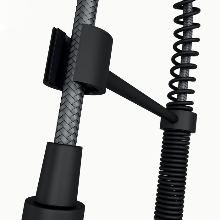 Vigo VG02001MB Edison Single-Handle Spring Pull-Down Kitchen Faucet in Matte Black