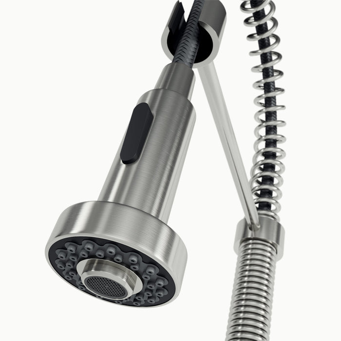 Vigo VG02001ST Edison Single-Handle Spring Pull-Down Kitchen Faucet in Stainless Steel