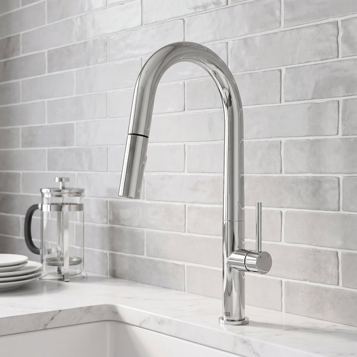 Vigo VG02029CH Greenwich Single-Handle High-Arc Pull-Down Kitchen Faucet in Chrome