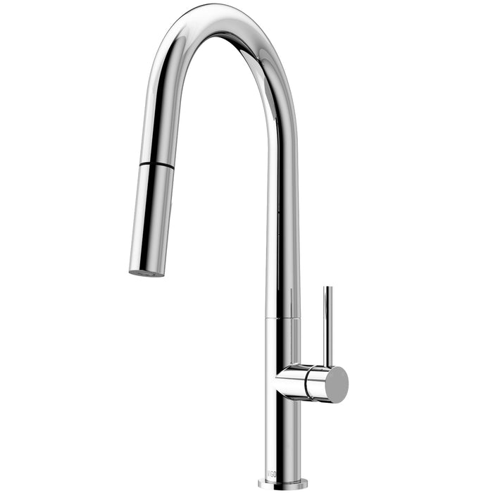 Vigo VG02029CH Greenwich Single-Handle High-Arc Pull-Down Kitchen Faucet in Chrome