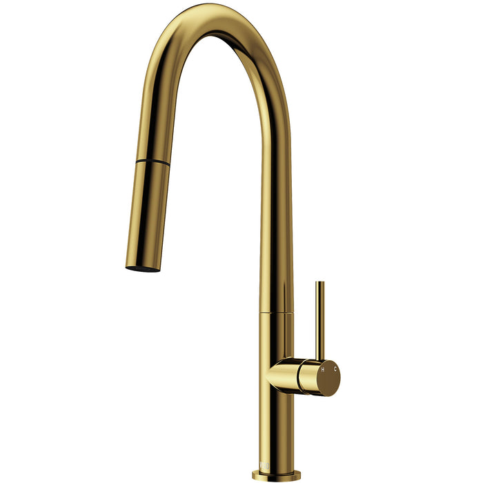 Vigo VG02029MG Greenwich Single-Handle Pull-Down Kitchen Faucet in Matte Brushed Gold