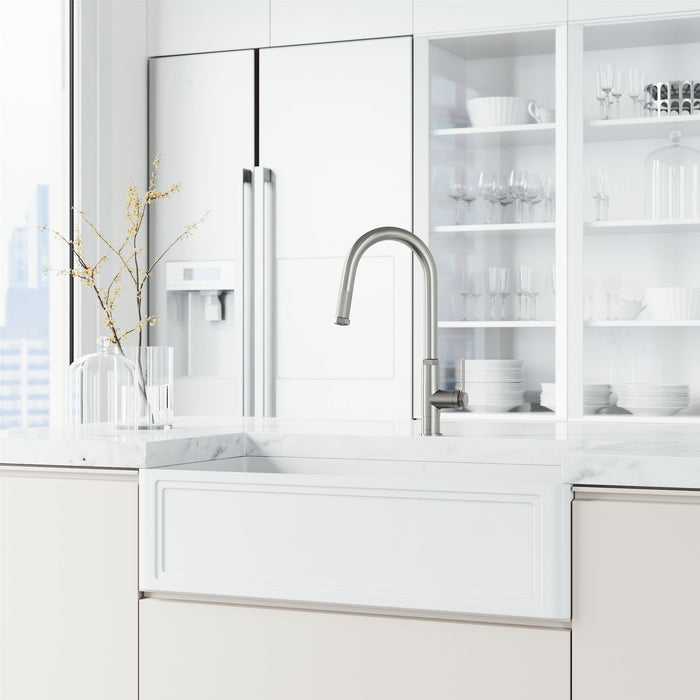 Vigo VG02035ST Hart Arched Single-Handle Pull-Down Kitchen Faucet in Stainless Steel